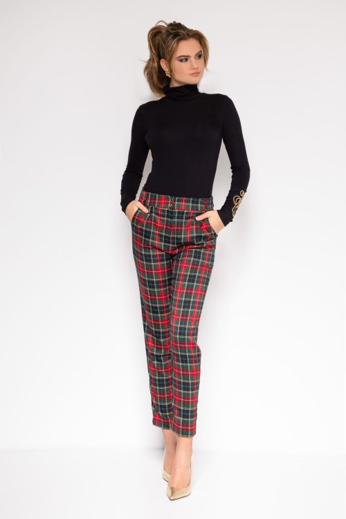 AMNESIA INUTO NADRÁG ZÖLD/PIROS KOCKÁS
